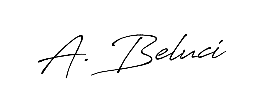 Create a beautiful signature design for name A. Beluci. With this signature (Antro_Vectra_Bolder) fonts, you can make a handwritten signature for free. A. Beluci signature style 7 images and pictures png