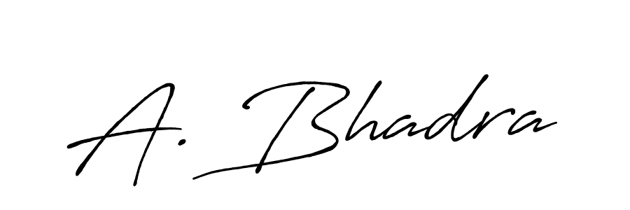 You should practise on your own different ways (Antro_Vectra_Bolder) to write your name (A. Bhadra) in signature. don't let someone else do it for you. A. Bhadra signature style 7 images and pictures png