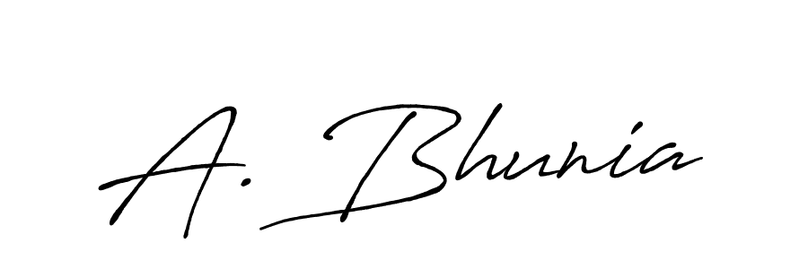 Also You can easily find your signature by using the search form. We will create A. Bhunia name handwritten signature images for you free of cost using Antro_Vectra_Bolder sign style. A. Bhunia signature style 7 images and pictures png