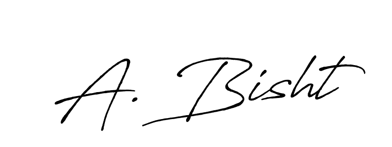 How to make A. Bisht name signature. Use Antro_Vectra_Bolder style for creating short signs online. This is the latest handwritten sign. A. Bisht signature style 7 images and pictures png