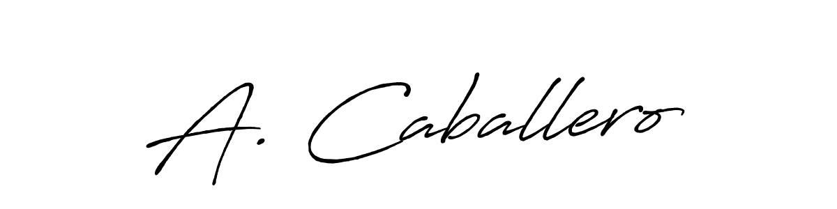 How to make A. Caballero name signature. Use Antro_Vectra_Bolder style for creating short signs online. This is the latest handwritten sign. A. Caballero signature style 7 images and pictures png