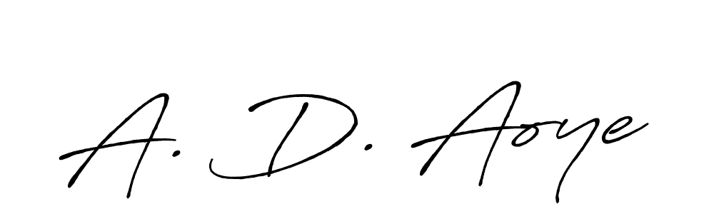 Design your own signature with our free online signature maker. With this signature software, you can create a handwritten (Antro_Vectra_Bolder) signature for name A. D. Aoye. A. D. Aoye signature style 7 images and pictures png