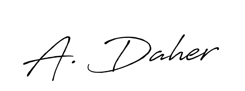 Design your own signature with our free online signature maker. With this signature software, you can create a handwritten (Antro_Vectra_Bolder) signature for name A. Daher. A. Daher signature style 7 images and pictures png