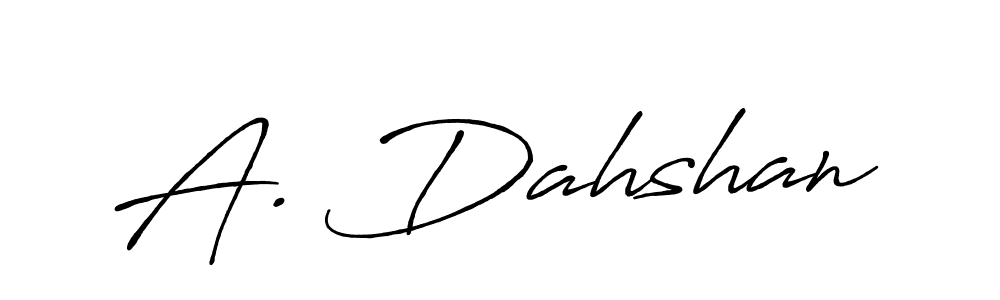 Make a beautiful signature design for name A. Dahshan. With this signature (Antro_Vectra_Bolder) style, you can create a handwritten signature for free. A. Dahshan signature style 7 images and pictures png