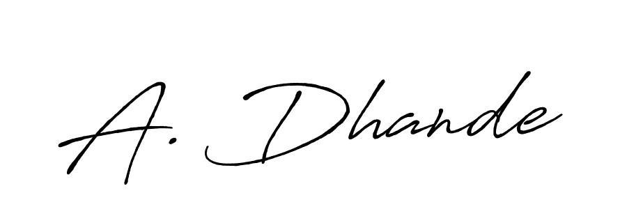 You can use this online signature creator to create a handwritten signature for the name A. Dhande. This is the best online autograph maker. A. Dhande signature style 7 images and pictures png