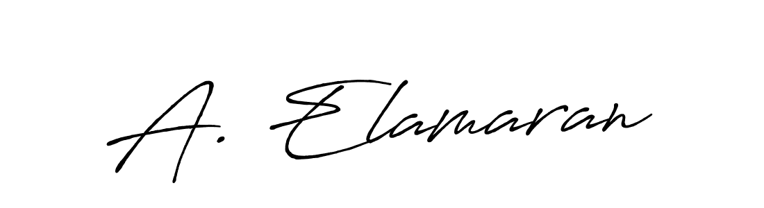 Use a signature maker to create a handwritten signature online. With this signature software, you can design (Antro_Vectra_Bolder) your own signature for name A. Elamaran. A. Elamaran signature style 7 images and pictures png