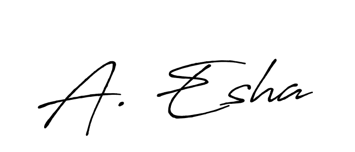 Make a beautiful signature design for name A. Esha. With this signature (Antro_Vectra_Bolder) style, you can create a handwritten signature for free. A. Esha signature style 7 images and pictures png