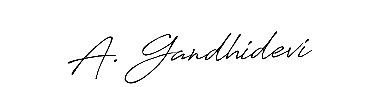 Also You can easily find your signature by using the search form. We will create A. Gandhidevi name handwritten signature images for you free of cost using Antro_Vectra_Bolder sign style. A. Gandhidevi signature style 7 images and pictures png