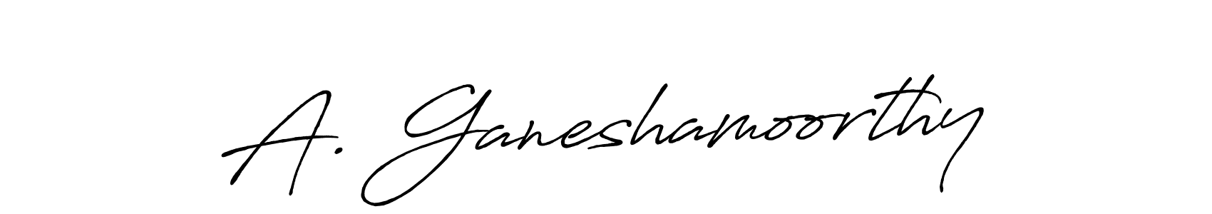 Create a beautiful signature design for name A. Ganeshamoorthy. With this signature (Antro_Vectra_Bolder) fonts, you can make a handwritten signature for free. A. Ganeshamoorthy signature style 7 images and pictures png