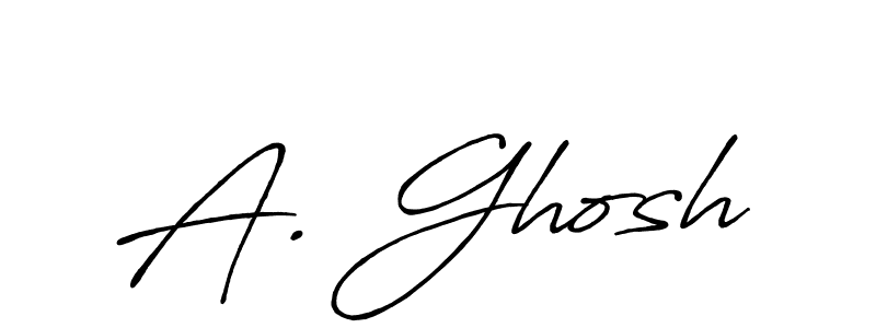 Use a signature maker to create a handwritten signature online. With this signature software, you can design (Antro_Vectra_Bolder) your own signature for name A. Ghosh. A. Ghosh signature style 7 images and pictures png