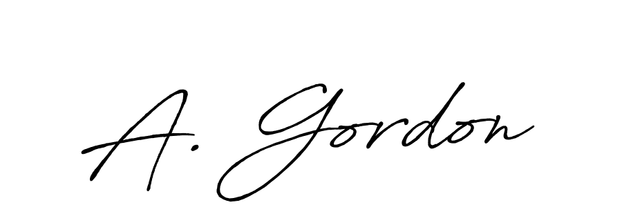 Design your own signature with our free online signature maker. With this signature software, you can create a handwritten (Antro_Vectra_Bolder) signature for name A. Gordon. A. Gordon signature style 7 images and pictures png