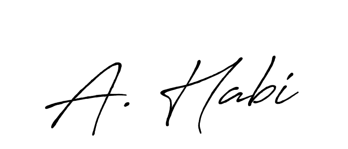 if you are searching for the best signature style for your name A. Habi. so please give up your signature search. here we have designed multiple signature styles  using Antro_Vectra_Bolder. A. Habi signature style 7 images and pictures png