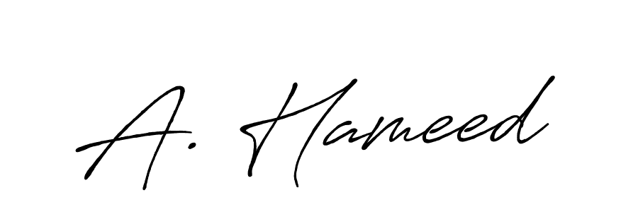 Make a beautiful signature design for name A. Hameed. With this signature (Antro_Vectra_Bolder) style, you can create a handwritten signature for free. A. Hameed signature style 7 images and pictures png