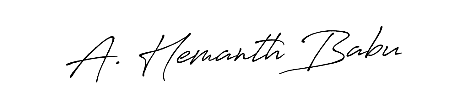 Make a beautiful signature design for name A. Hemanth Babu. With this signature (Antro_Vectra_Bolder) style, you can create a handwritten signature for free. A. Hemanth Babu signature style 7 images and pictures png