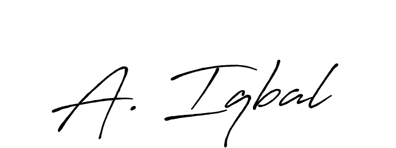 How to make A. Iqbal name signature. Use Antro_Vectra_Bolder style for creating short signs online. This is the latest handwritten sign. A. Iqbal signature style 7 images and pictures png