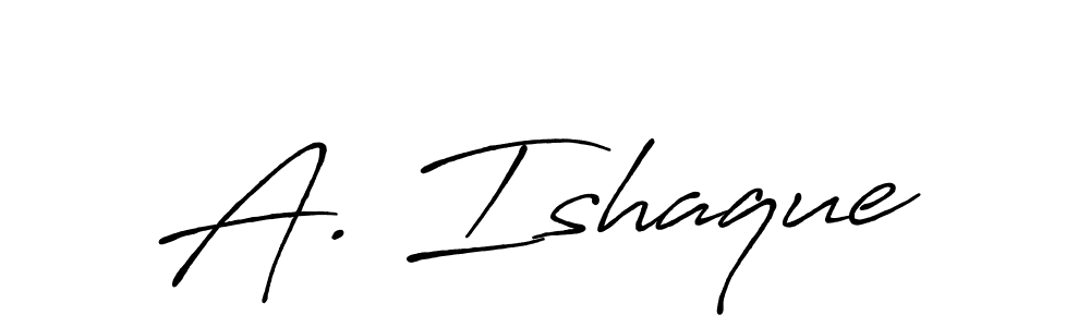 Design your own signature with our free online signature maker. With this signature software, you can create a handwritten (Antro_Vectra_Bolder) signature for name A. Ishaque. A. Ishaque signature style 7 images and pictures png