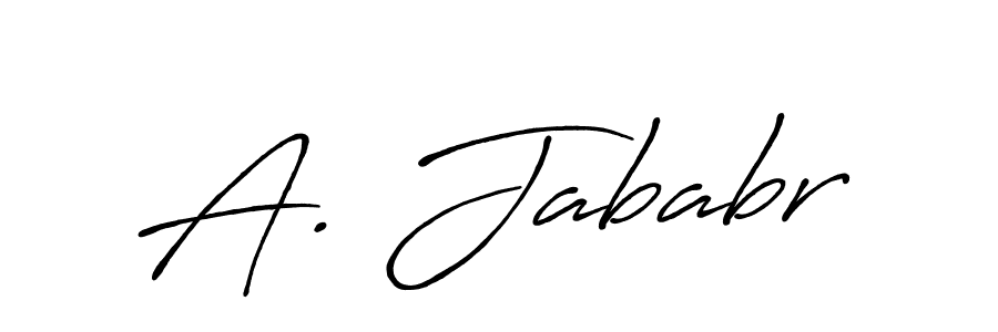 Design your own signature with our free online signature maker. With this signature software, you can create a handwritten (Antro_Vectra_Bolder) signature for name A. Jababr. A. Jababr signature style 7 images and pictures png