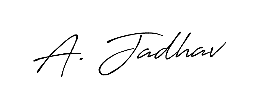 if you are searching for the best signature style for your name A. Jadhav. so please give up your signature search. here we have designed multiple signature styles  using Antro_Vectra_Bolder. A. Jadhav signature style 7 images and pictures png