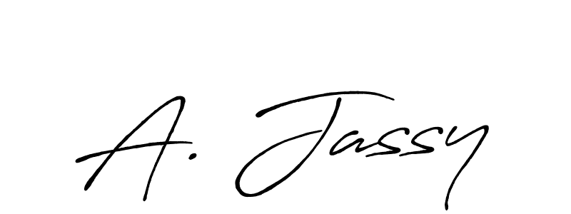 The best way (Antro_Vectra_Bolder) to make a short signature is to pick only two or three words in your name. The name A. Jassy include a total of six letters. For converting this name. A. Jassy signature style 7 images and pictures png