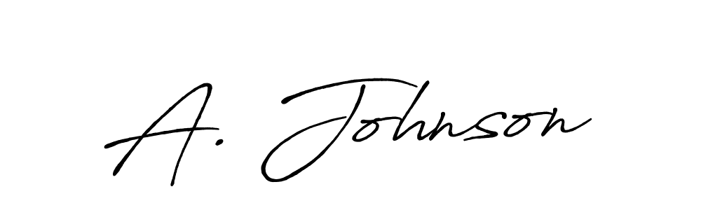 Also we have A. Johnson name is the best signature style. Create professional handwritten signature collection using Antro_Vectra_Bolder autograph style. A. Johnson signature style 7 images and pictures png