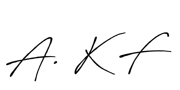 This is the best signature style for the A. K F name. Also you like these signature font (Antro_Vectra_Bolder). Mix name signature. A. K F signature style 7 images and pictures png