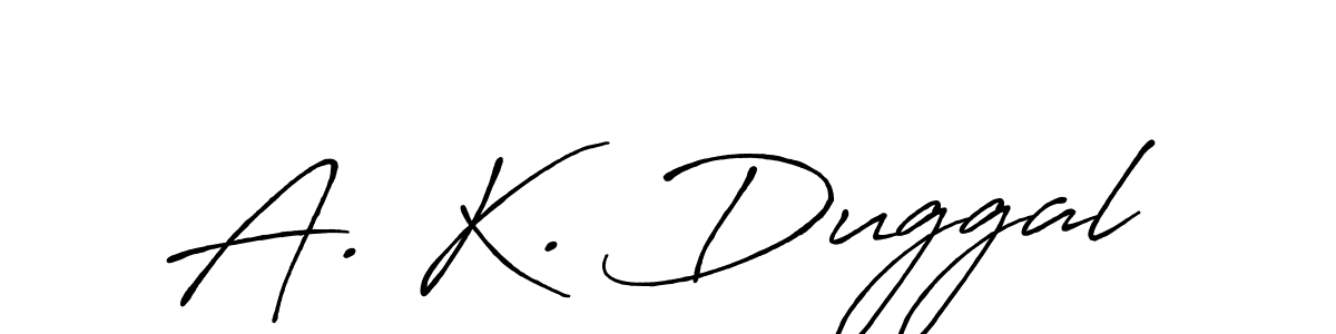 Also You can easily find your signature by using the search form. We will create A. K. Duggal name handwritten signature images for you free of cost using Antro_Vectra_Bolder sign style. A. K. Duggal signature style 7 images and pictures png