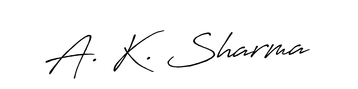 Design your own signature with our free online signature maker. With this signature software, you can create a handwritten (Antro_Vectra_Bolder) signature for name A. K. Sharma. A. K. Sharma signature style 7 images and pictures png