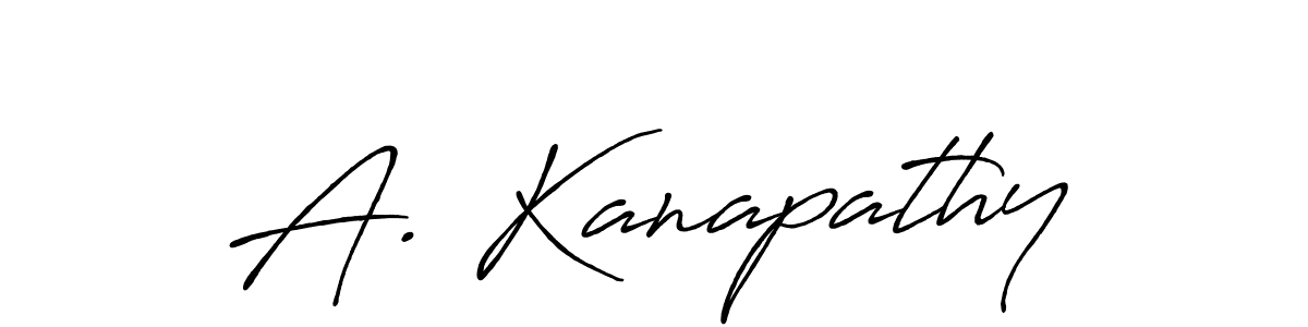 Design your own signature with our free online signature maker. With this signature software, you can create a handwritten (Antro_Vectra_Bolder) signature for name A. Kanapathy. A. Kanapathy signature style 7 images and pictures png
