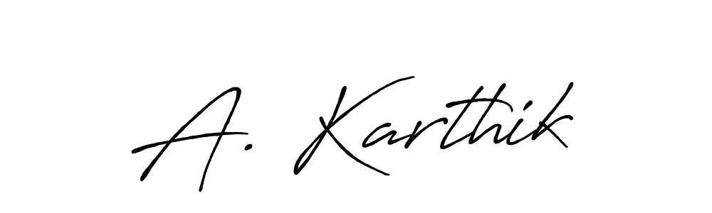 Make a beautiful signature design for name A. Karthik. With this signature (Antro_Vectra_Bolder) style, you can create a handwritten signature for free. A. Karthik signature style 7 images and pictures png