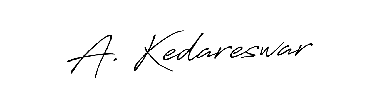 Make a beautiful signature design for name A. Kedareswar. With this signature (Antro_Vectra_Bolder) style, you can create a handwritten signature for free. A. Kedareswar signature style 7 images and pictures png