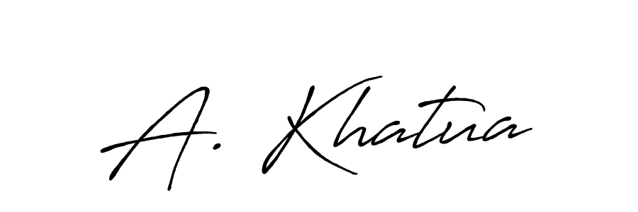 Create a beautiful signature design for name A. Khatua. With this signature (Antro_Vectra_Bolder) fonts, you can make a handwritten signature for free. A. Khatua signature style 7 images and pictures png