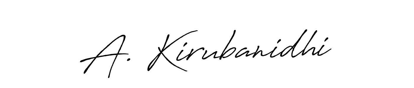 if you are searching for the best signature style for your name A. Kirubanidhi. so please give up your signature search. here we have designed multiple signature styles  using Antro_Vectra_Bolder. A. Kirubanidhi signature style 7 images and pictures png