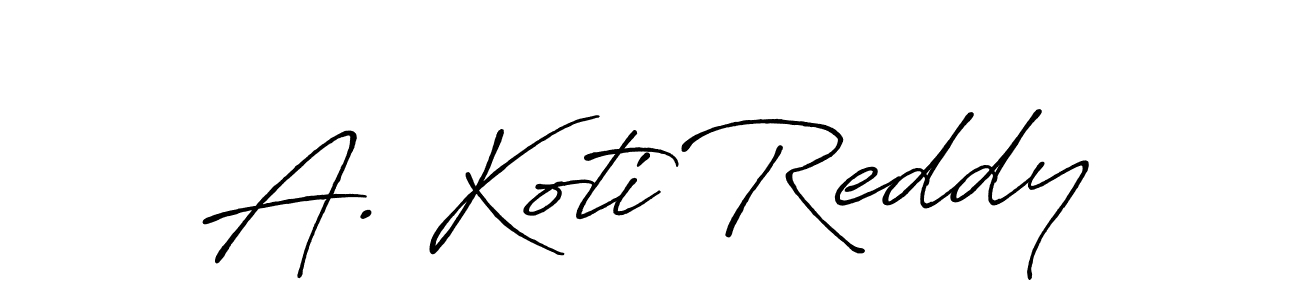 Also we have A. Koti Reddy name is the best signature style. Create professional handwritten signature collection using Antro_Vectra_Bolder autograph style. A. Koti Reddy signature style 7 images and pictures png
