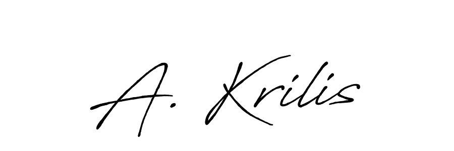 if you are searching for the best signature style for your name A. Krilis. so please give up your signature search. here we have designed multiple signature styles  using Antro_Vectra_Bolder. A. Krilis signature style 7 images and pictures png