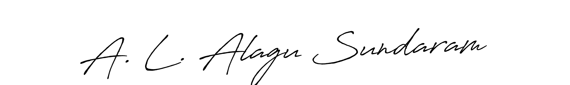 Similarly Antro_Vectra_Bolder is the best handwritten signature design. Signature creator online .You can use it as an online autograph creator for name A. L. Alagu Sundaram. A. L. Alagu Sundaram signature style 7 images and pictures png