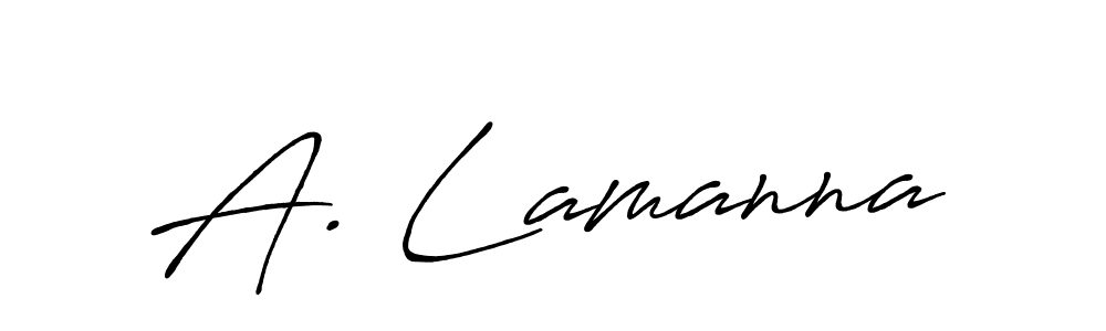 Design your own signature with our free online signature maker. With this signature software, you can create a handwritten (Antro_Vectra_Bolder) signature for name A. Lamanna. A. Lamanna signature style 7 images and pictures png