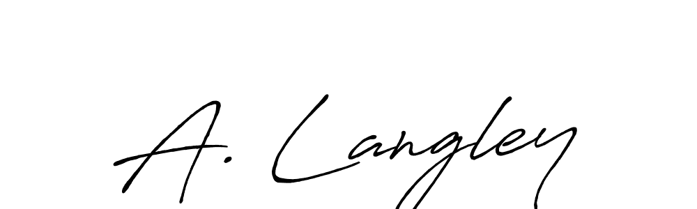 Make a beautiful signature design for name A. Langley. With this signature (Antro_Vectra_Bolder) style, you can create a handwritten signature for free. A. Langley signature style 7 images and pictures png