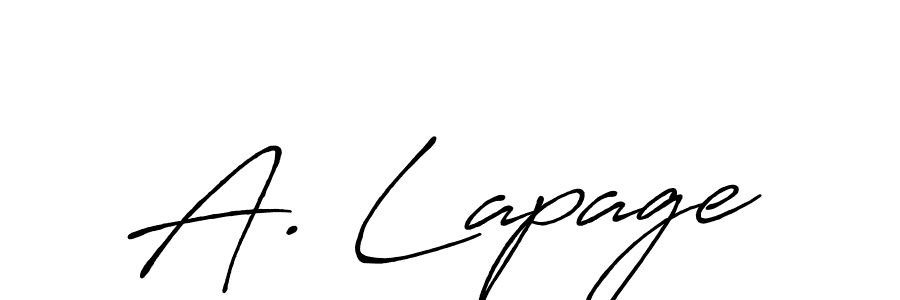 if you are searching for the best signature style for your name A. Lapage. so please give up your signature search. here we have designed multiple signature styles  using Antro_Vectra_Bolder. A. Lapage signature style 7 images and pictures png