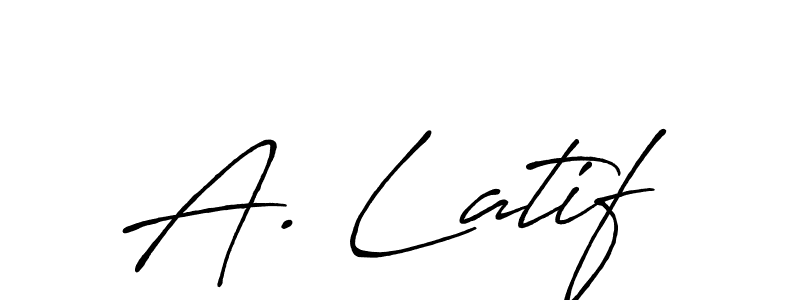 Use a signature maker to create a handwritten signature online. With this signature software, you can design (Antro_Vectra_Bolder) your own signature for name A. Latif. A. Latif signature style 7 images and pictures png