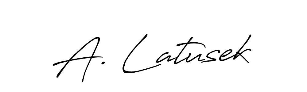 Create a beautiful signature design for name A. Latusek. With this signature (Antro_Vectra_Bolder) fonts, you can make a handwritten signature for free. A. Latusek signature style 7 images and pictures png