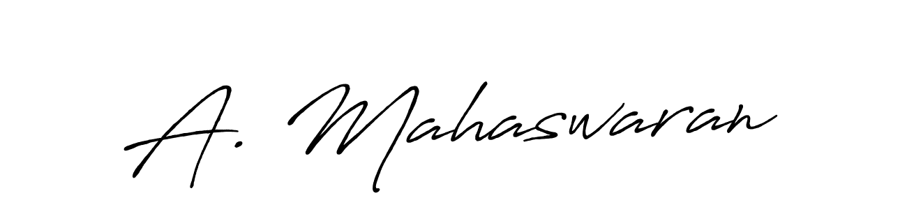 Make a beautiful signature design for name A. Mahaswaran. With this signature (Antro_Vectra_Bolder) style, you can create a handwritten signature for free. A. Mahaswaran signature style 7 images and pictures png