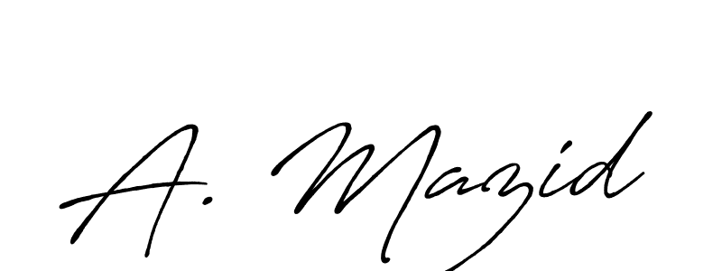 if you are searching for the best signature style for your name A. Mazid. so please give up your signature search. here we have designed multiple signature styles  using Antro_Vectra_Bolder. A. Mazid signature style 7 images and pictures png