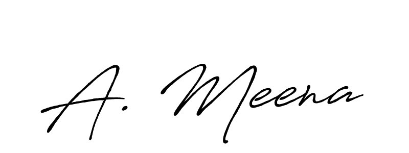 Also we have A. Meena name is the best signature style. Create professional handwritten signature collection using Antro_Vectra_Bolder autograph style. A. Meena signature style 7 images and pictures png