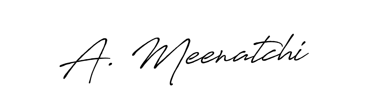 Create a beautiful signature design for name A. Meenatchi. With this signature (Antro_Vectra_Bolder) fonts, you can make a handwritten signature for free. A. Meenatchi signature style 7 images and pictures png