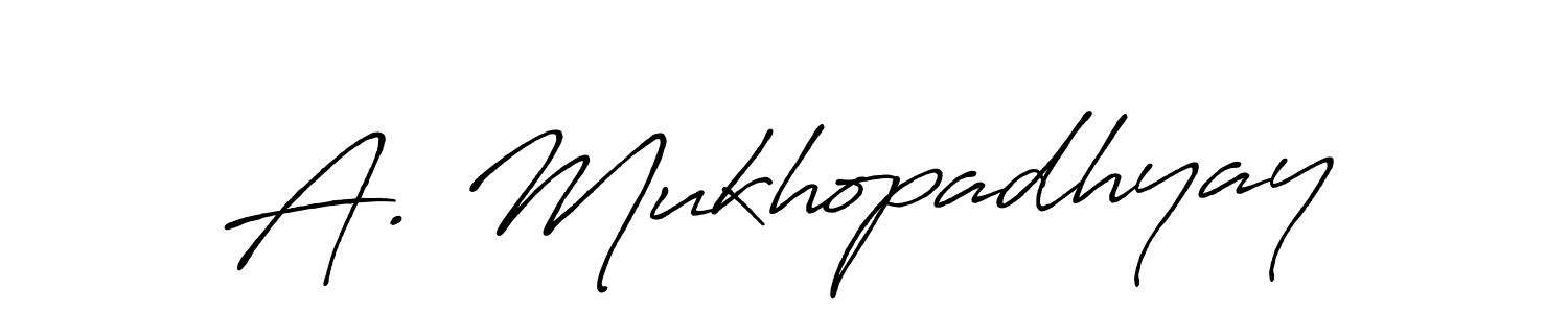 You should practise on your own different ways (Antro_Vectra_Bolder) to write your name (A. Mukhopadhyay) in signature. don't let someone else do it for you. A. Mukhopadhyay signature style 7 images and pictures png