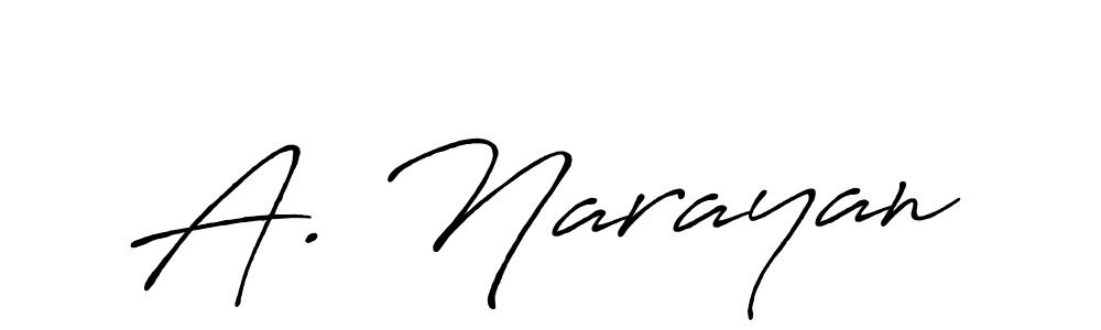 Create a beautiful signature design for name A. Narayan. With this signature (Antro_Vectra_Bolder) fonts, you can make a handwritten signature for free. A. Narayan signature style 7 images and pictures png