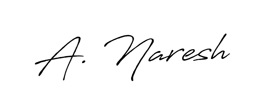 Create a beautiful signature design for name A. Naresh. With this signature (Antro_Vectra_Bolder) fonts, you can make a handwritten signature for free. A. Naresh signature style 7 images and pictures png