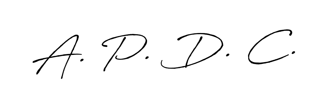 Design your own signature with our free online signature maker. With this signature software, you can create a handwritten (Antro_Vectra_Bolder) signature for name A. P. D. C.. A. P. D. C. signature style 7 images and pictures png