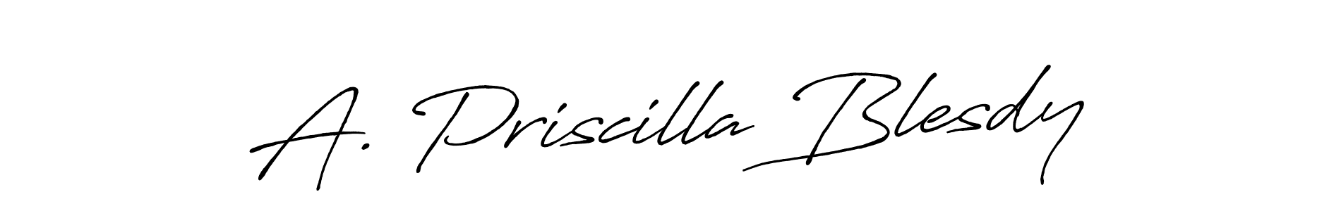 The best way (Antro_Vectra_Bolder) to make a short signature is to pick only two or three words in your name. The name A. Priscilla Blesdy include a total of six letters. For converting this name. A. Priscilla Blesdy signature style 7 images and pictures png