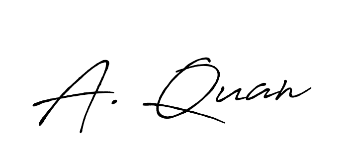 Use a signature maker to create a handwritten signature online. With this signature software, you can design (Antro_Vectra_Bolder) your own signature for name A. Quan. A. Quan signature style 7 images and pictures png
